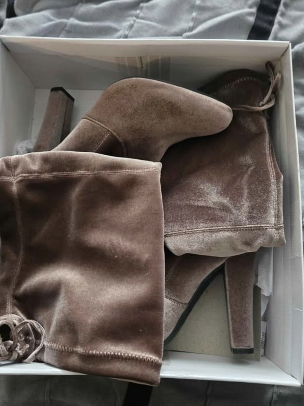 Steve Madden Gorgeous Over-the-Knee Boots Taupe US 7.5